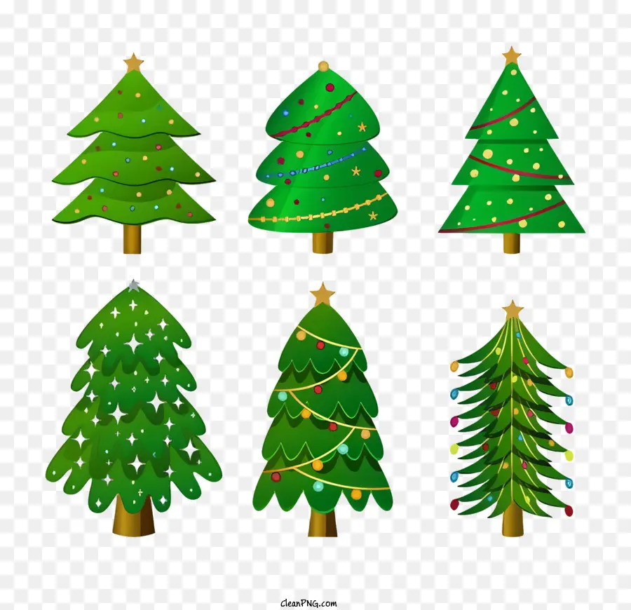 Les Arbres De Noël，Arcs Verts PNG