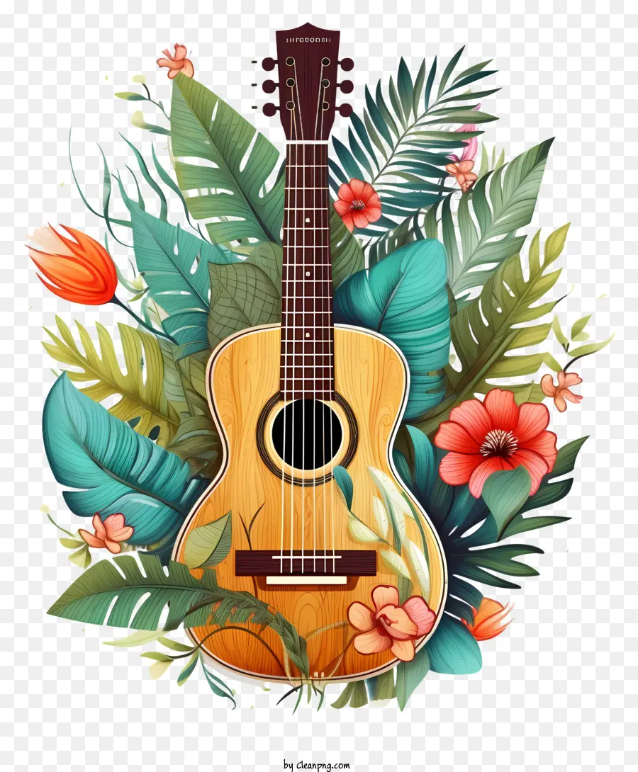 Peinture De Guitare，Le Bois De La Guitare PNG