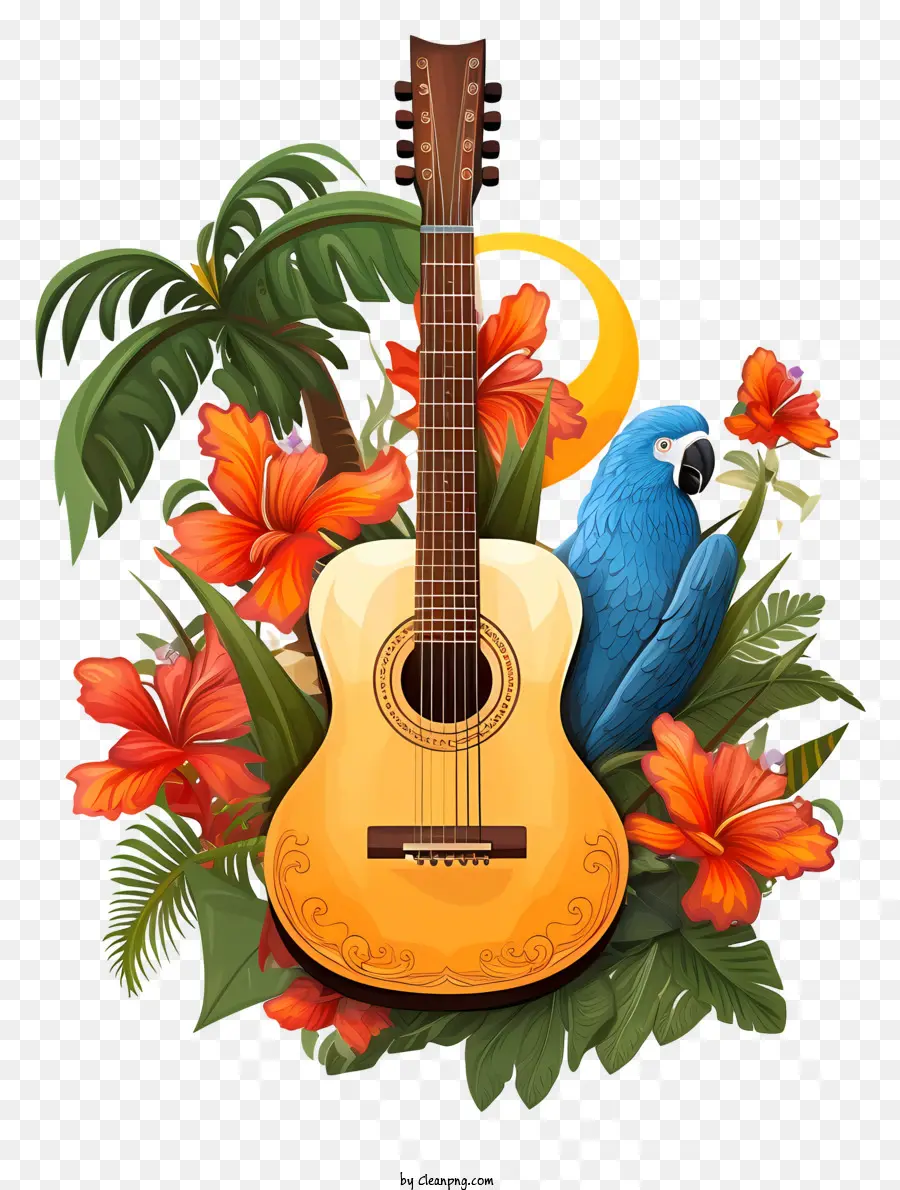 Guitare，Plantes Tropicales PNG