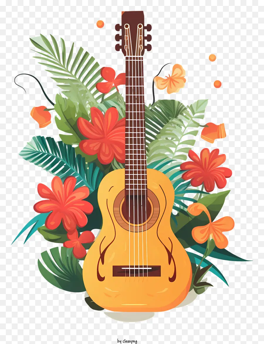 Jaune De La Guitare，Fleur De La Guitare PNG