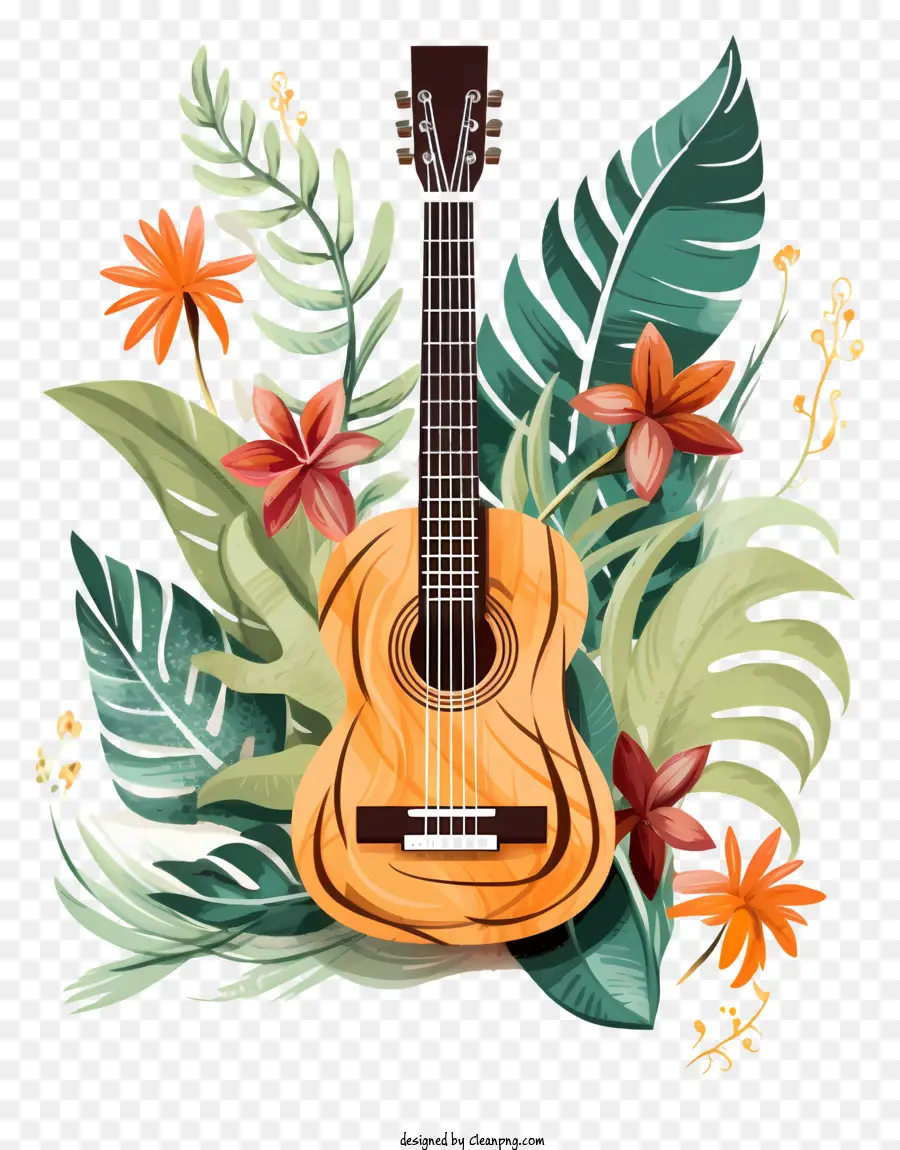 Guitare，Feuilles PNG