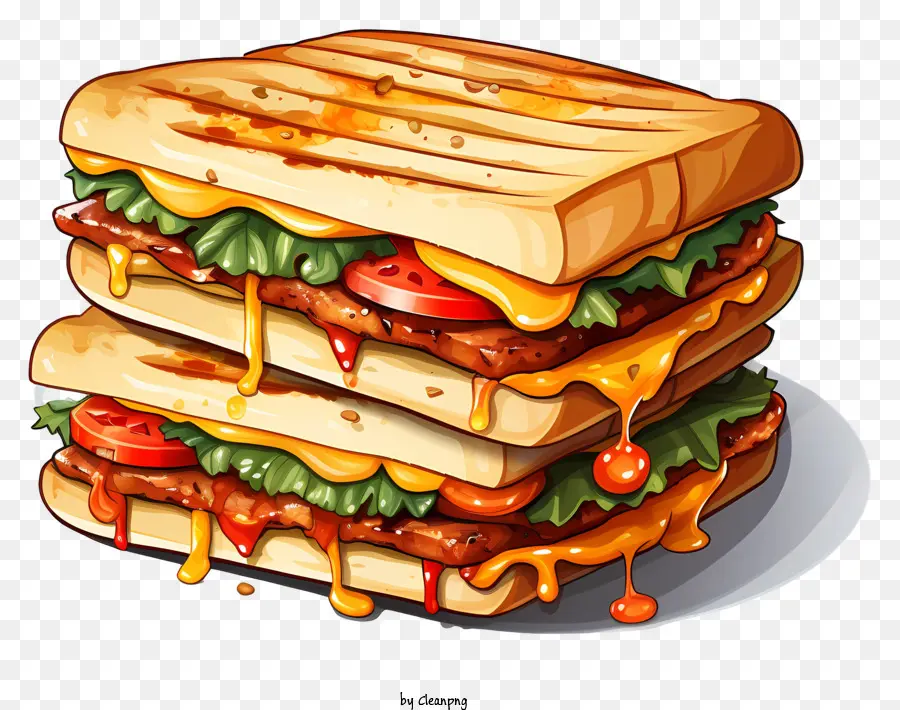 Sandwich，Fromage Fondu PNG