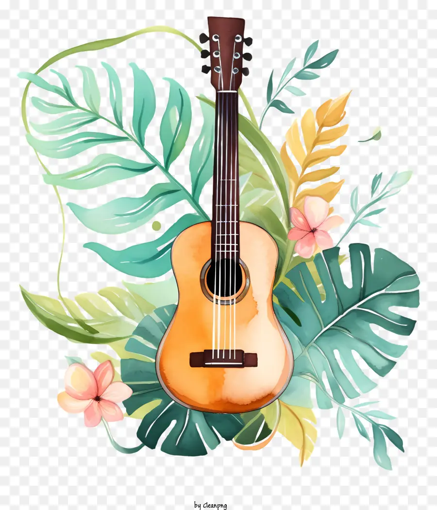 Guitare，Plantes Tropicales PNG