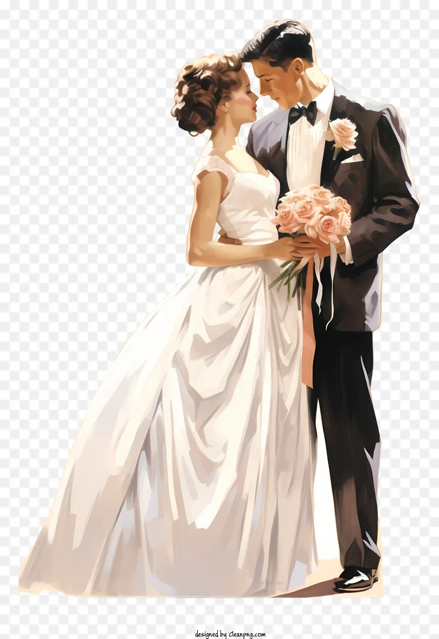 Couple De Mariage，Mariée Et Le Marié PNG