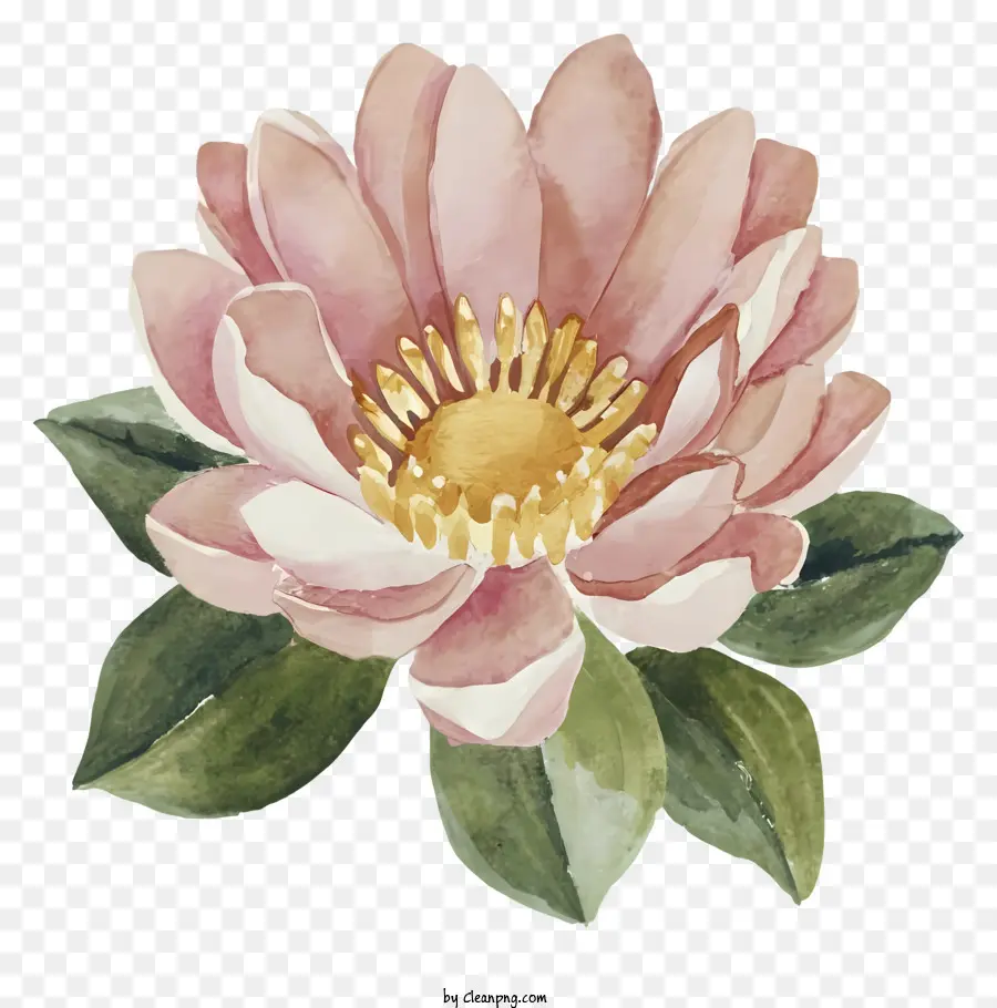 Fleur De Lotus Rose，Peinture PNG
