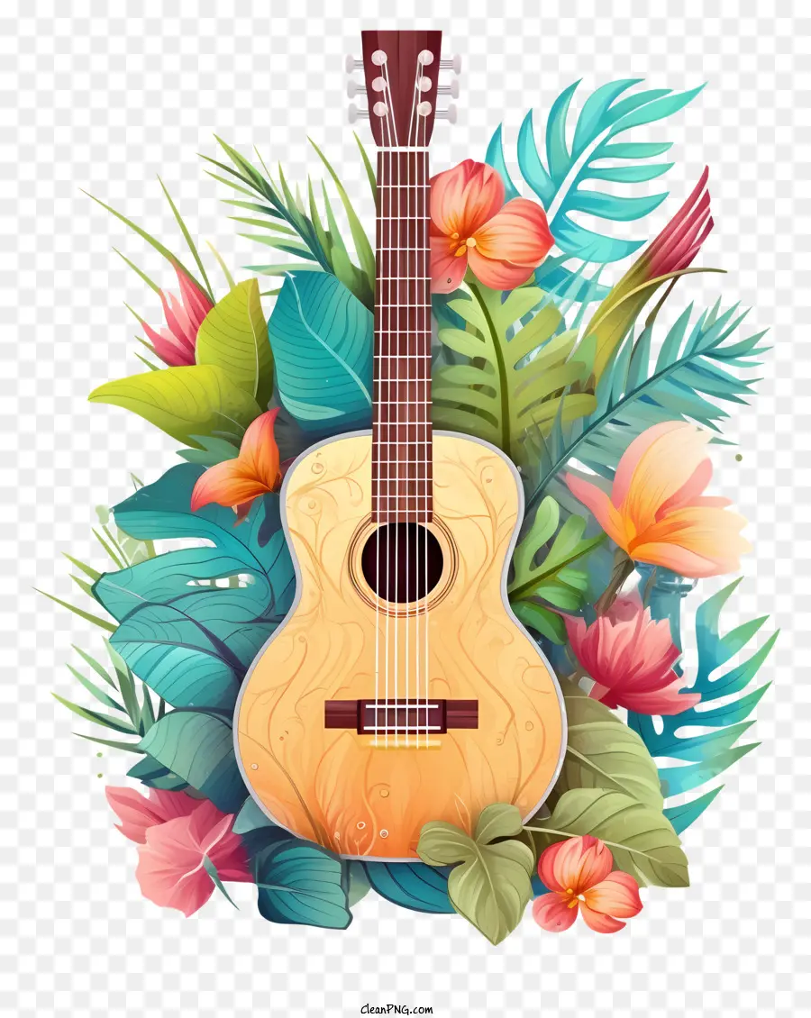 Guitare，Feuilles PNG