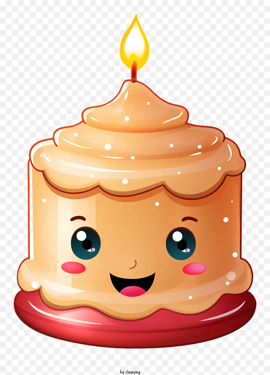 Gâteau D'anniversaire De Bande Dessinée，Gâteau D'anniversaire Avec Des Bougies PNG