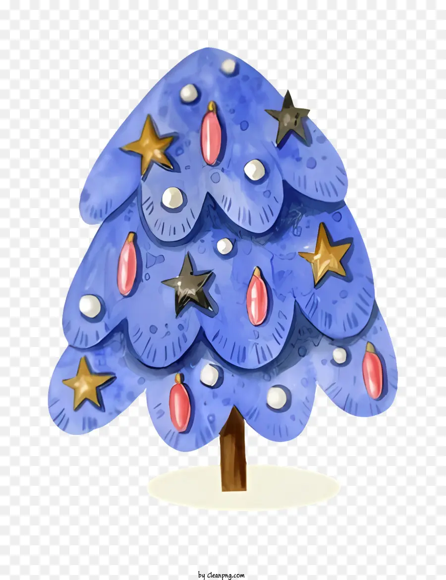 Bleu Arbre De Noël，Les Décorations De Noël PNG