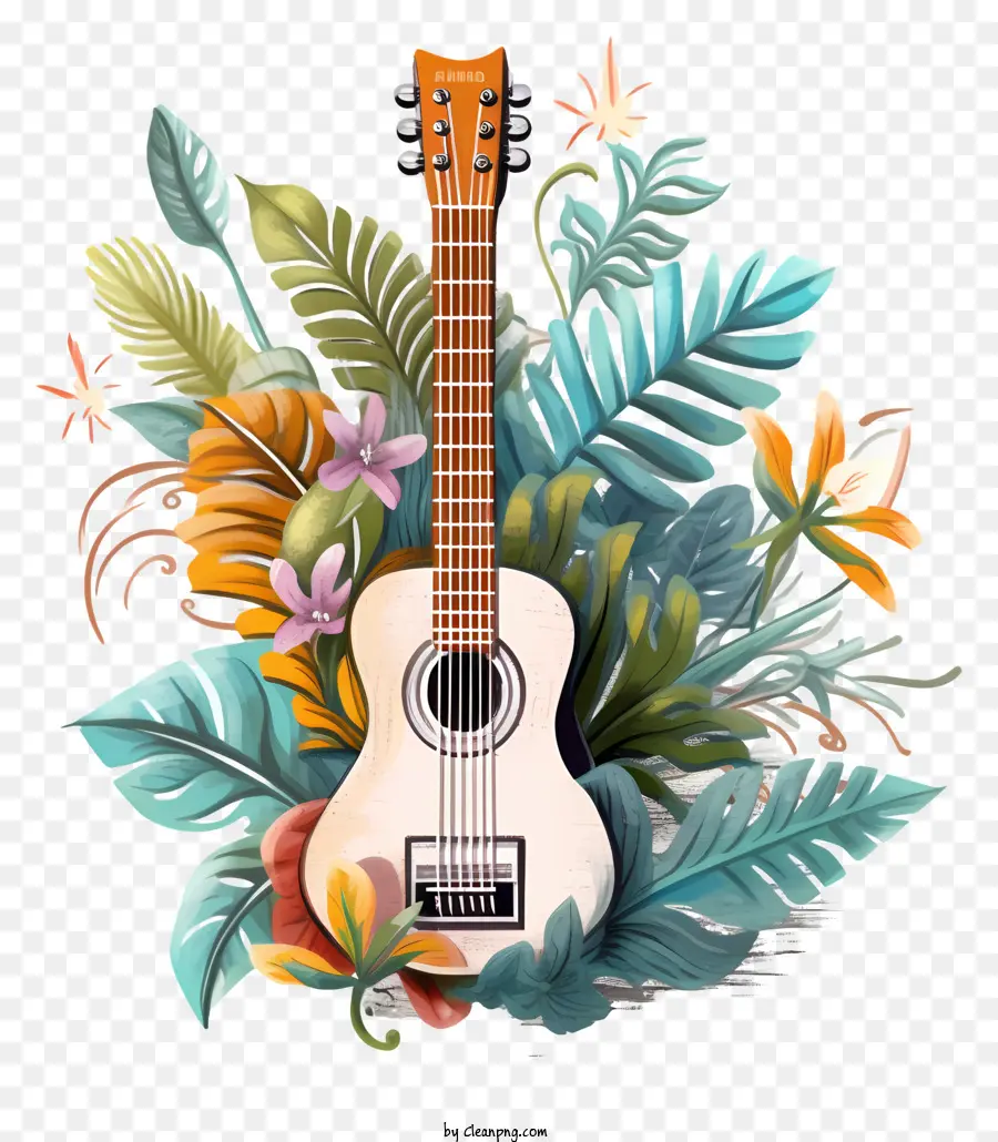 Guitare，Feuilles PNG