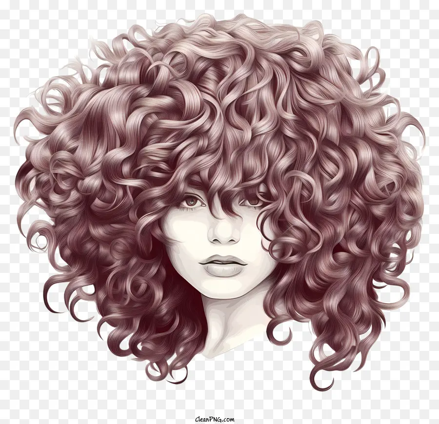 Femme Aux Cheveux Roux，Les Cheveux Bouclés PNG