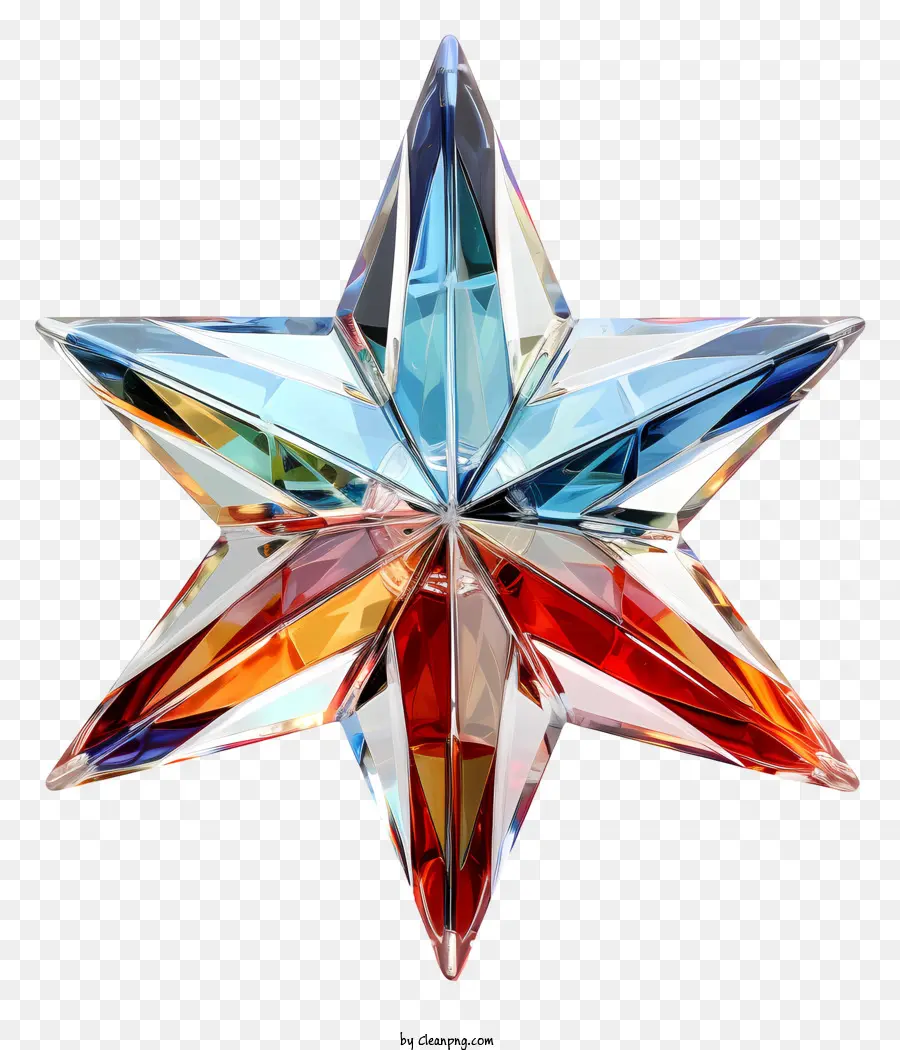 étoile De Cristal，Verre Coloré PNG