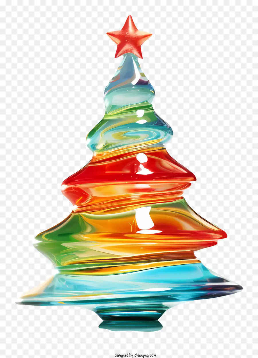 Sapin De Noël En Verre，Arbre De Noël Coloré PNG