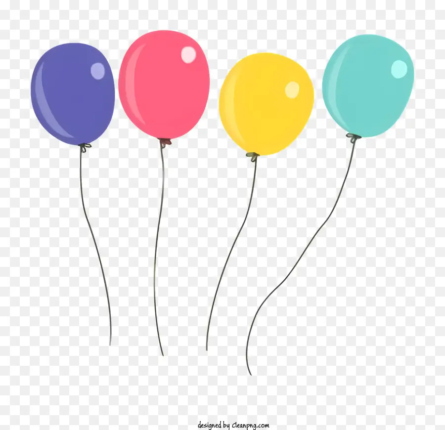 Ballons Colorés，Flottant Ballons PNG