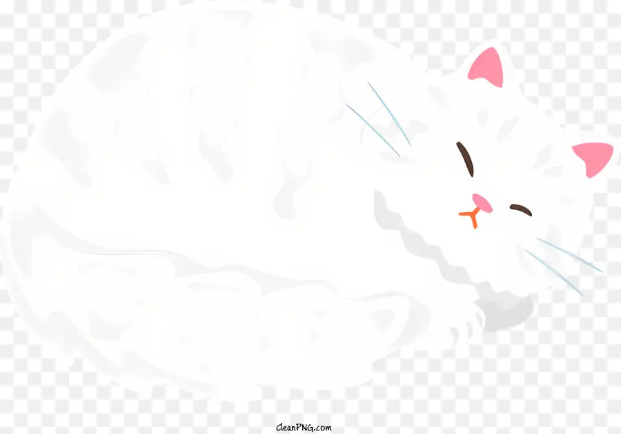 Chat De Dessin Animé，Chat Endormi PNG