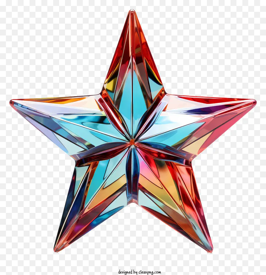 Décoration D'étoile Colorée，Objet étoile Orné PNG