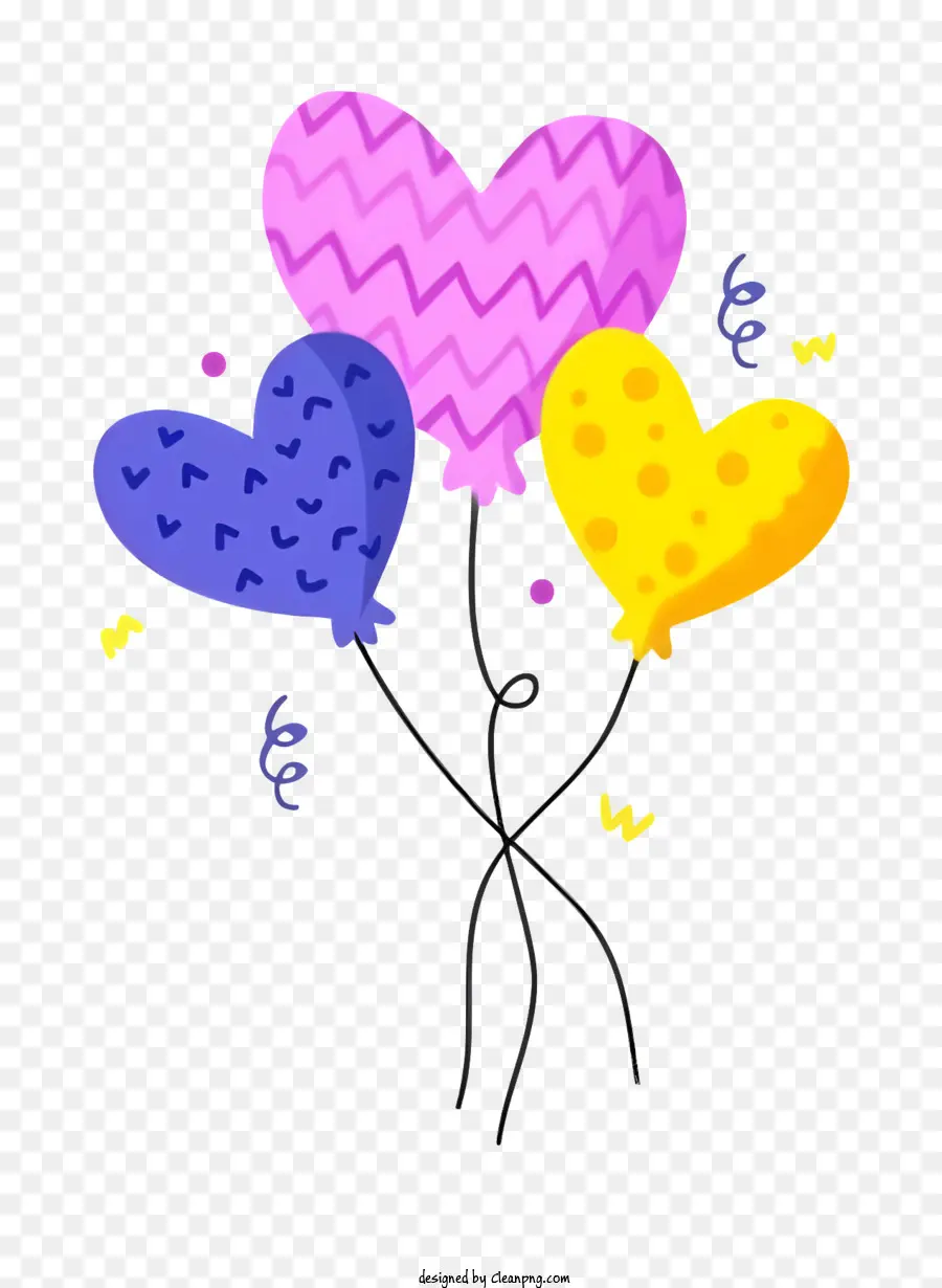 Ballons En Forme De Coeur，Des Ballons PNG