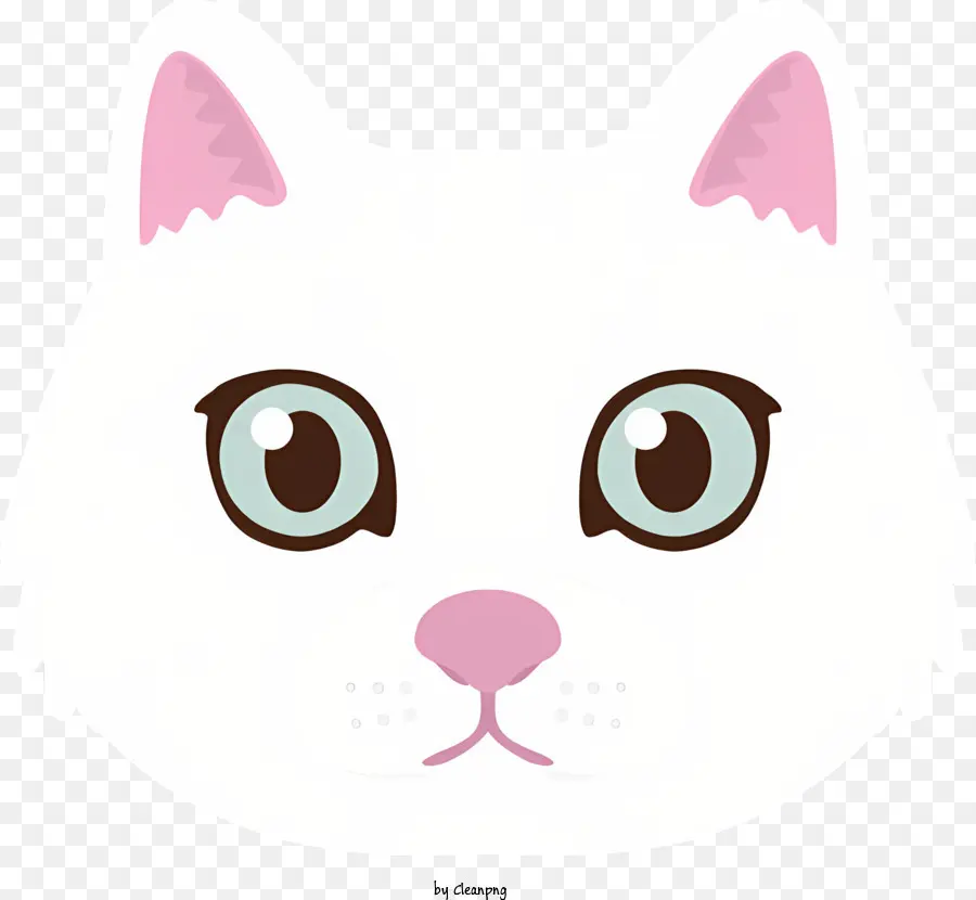 Chat Blanc，Les Yeux Roses PNG