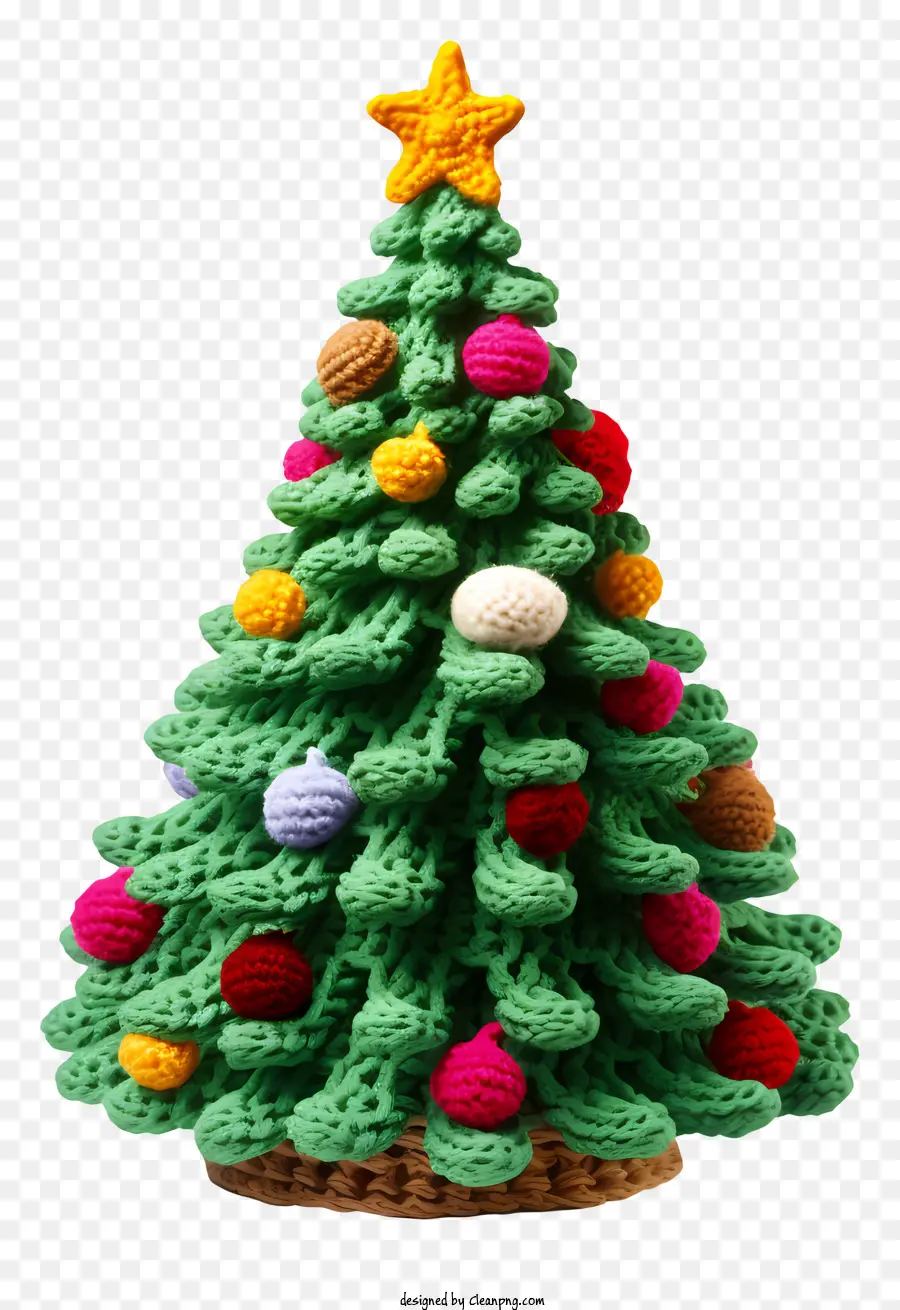 Arbre De Noël Au Crochet，Le Vert De L'arbre De Noël PNG