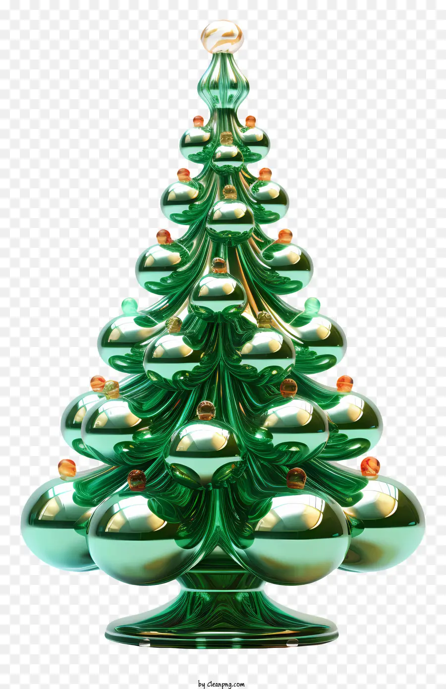 Sapin De Noël En Verre Vert，Arbre De Noël PNG