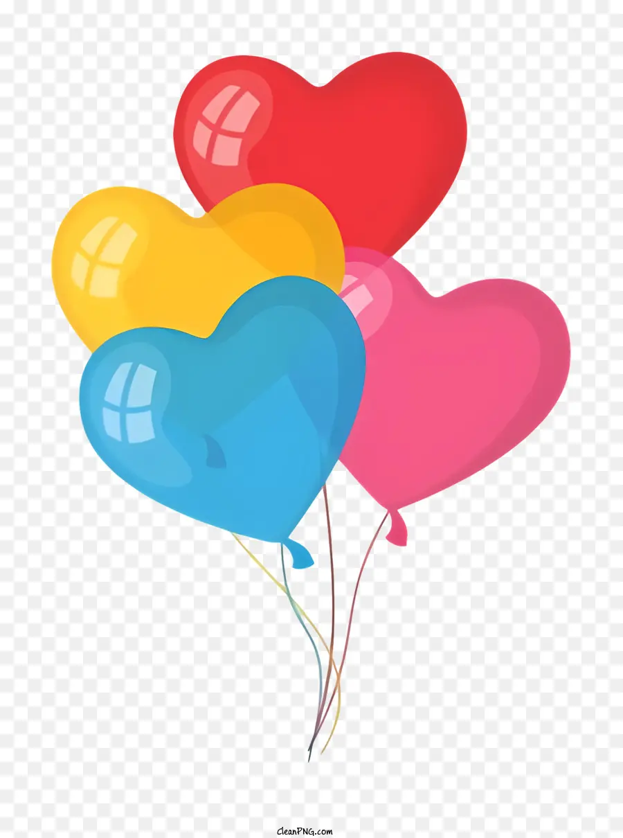 Des Ballons，Ballons Coeur PNG