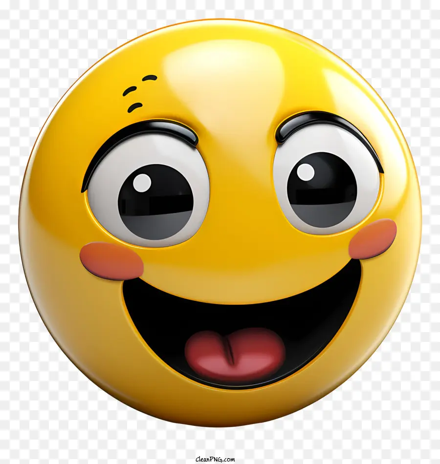 Visage Souriant Jaune，Emoji Riant PNG