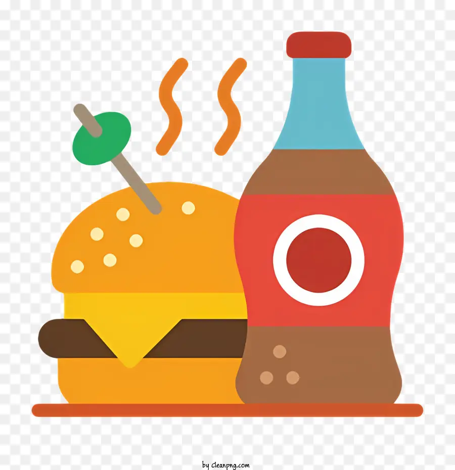 Hamburger，Burger Et Soda PNG