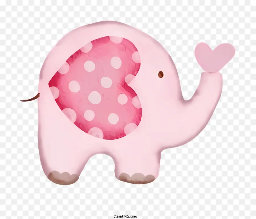 éléphant Rose，Modèle De Point De Polka PNG