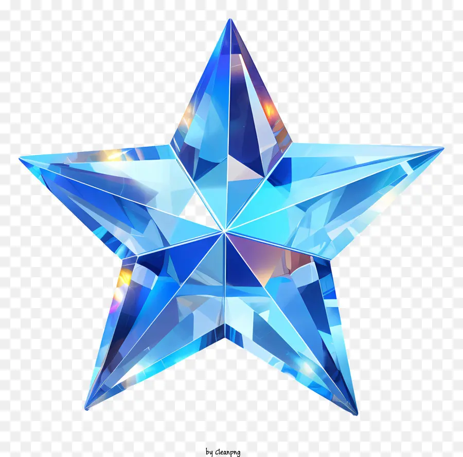 étoile Bleue，Lueur Scintillante PNG