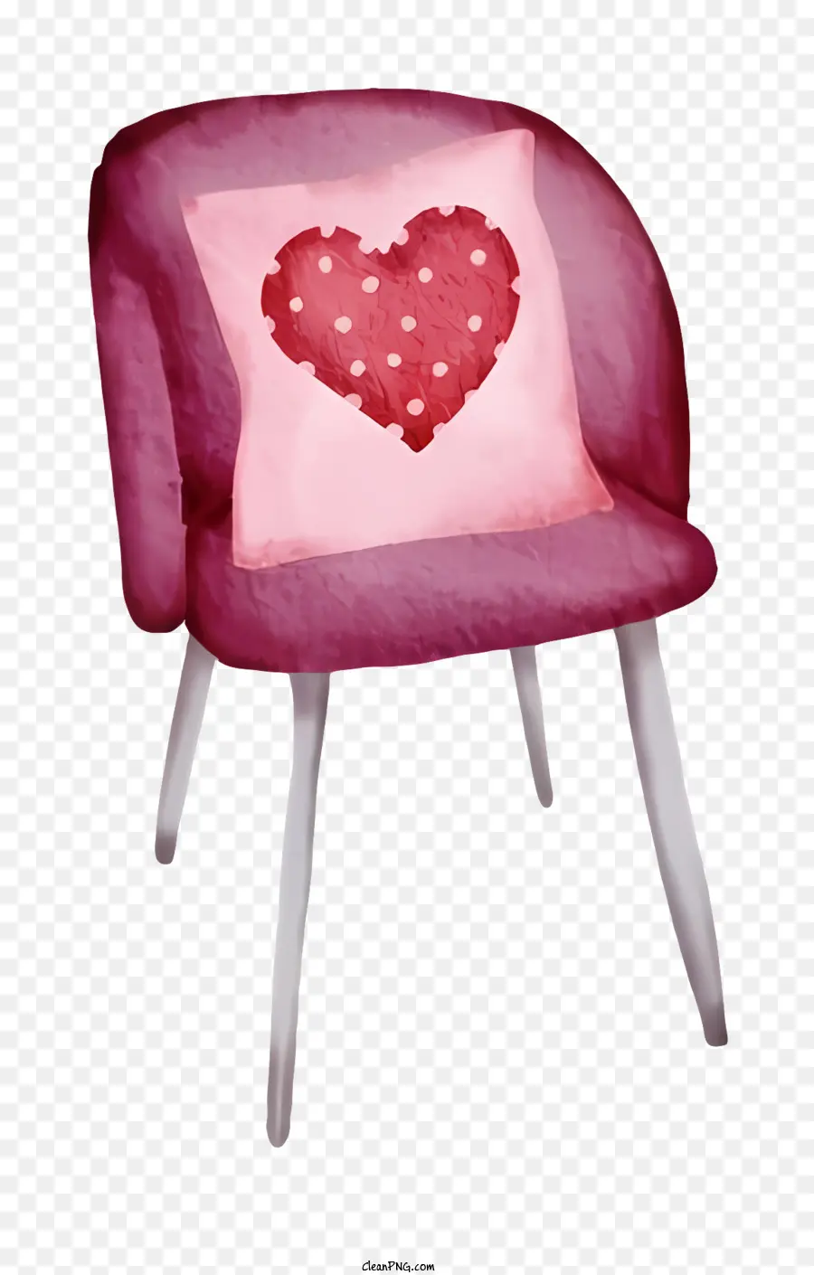 Canapé Rose，Chaise Coeur PNG