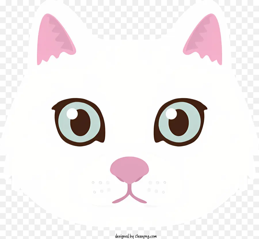 Chat Blanc，Yeux Verts PNG