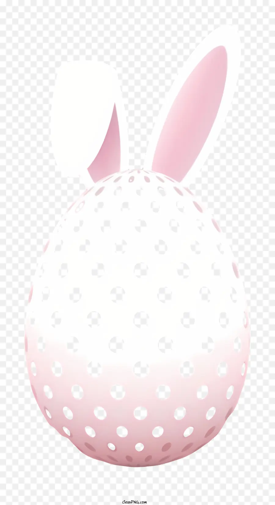 Lapin Blanc，Oeuf De Pâques Avec Oreilles De Lapin PNG