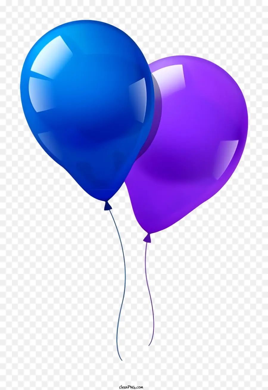 Ballons Bleus，Ballons Violets PNG