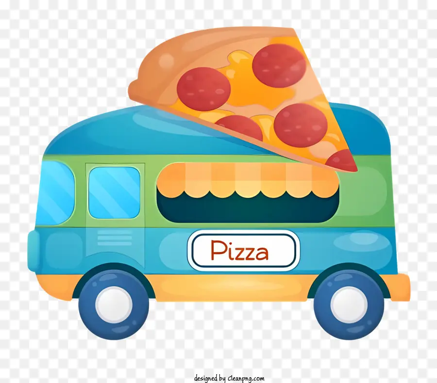 Livraison De Pizza，Camion De Nourriture PNG