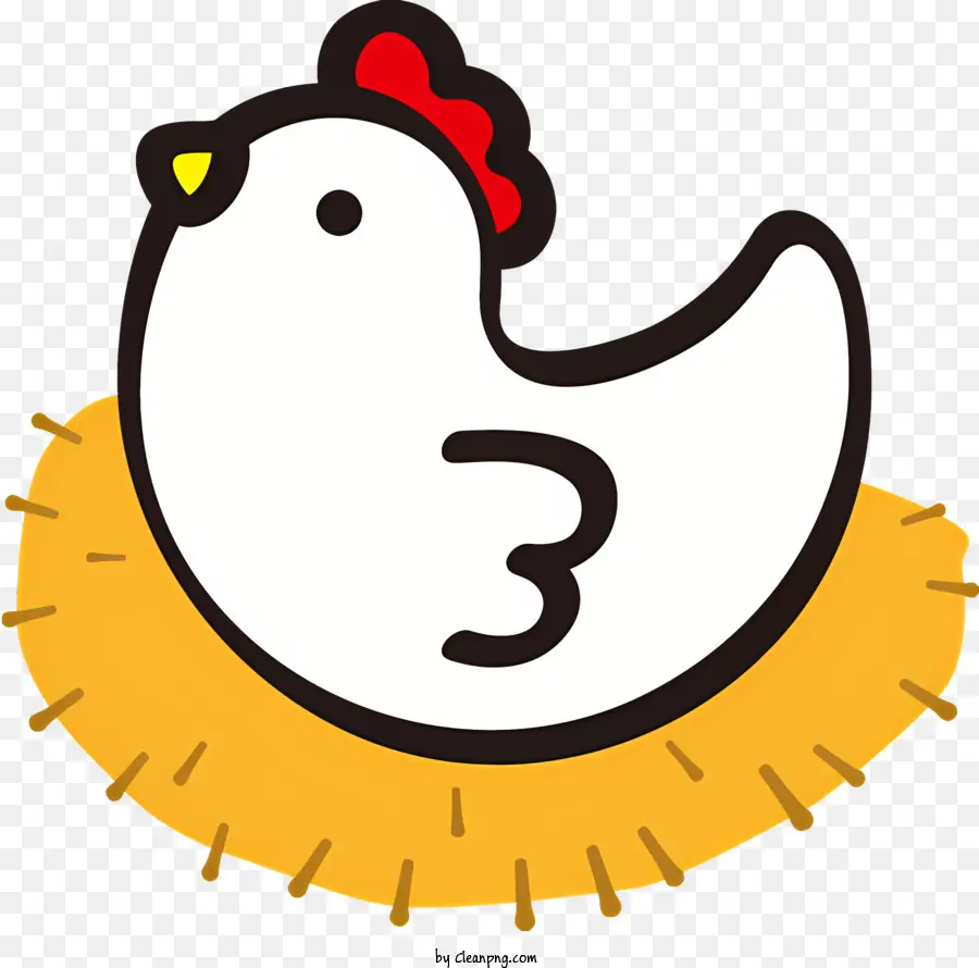 Poulet Blanc，Poulet De Dessin Animé PNG