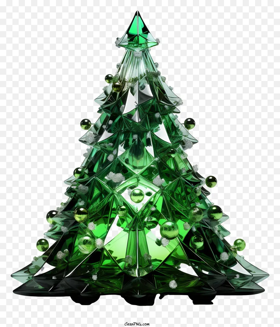 Arbre De Noël En Cristal，Le Vert De L'arbre De Noël PNG