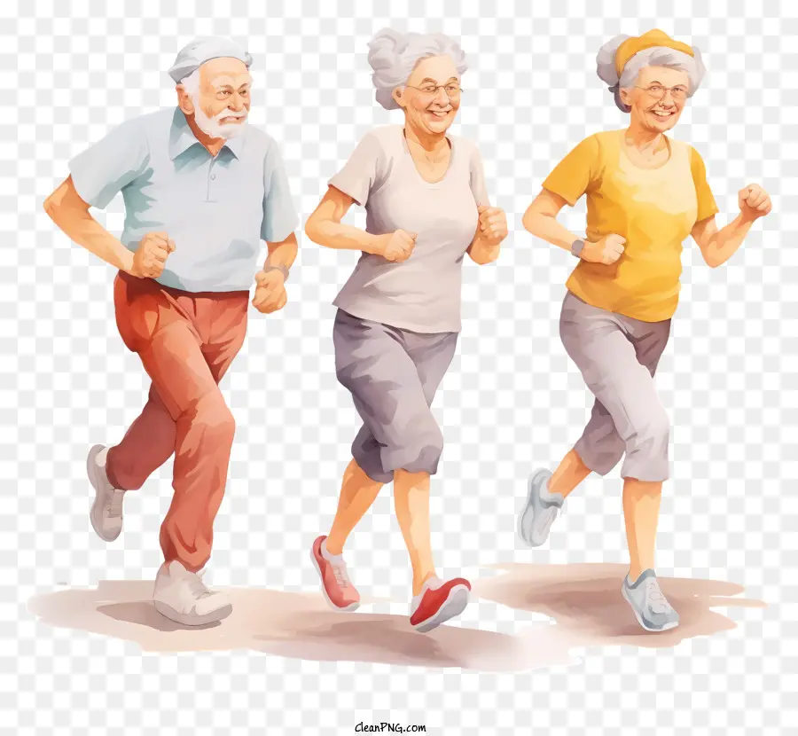 Routine D'exercice âgée，Vieillissement Actif PNG
