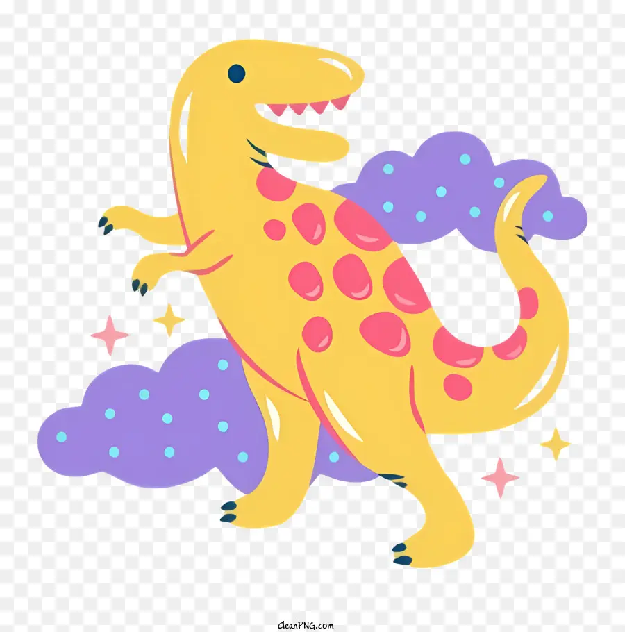 Dessin Animé Dinosaure，Jaune Dinosaure PNG
