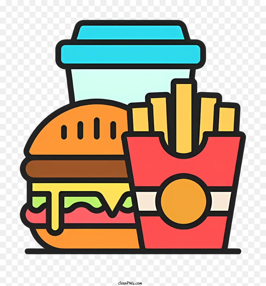 Hamburger，Frites PNG