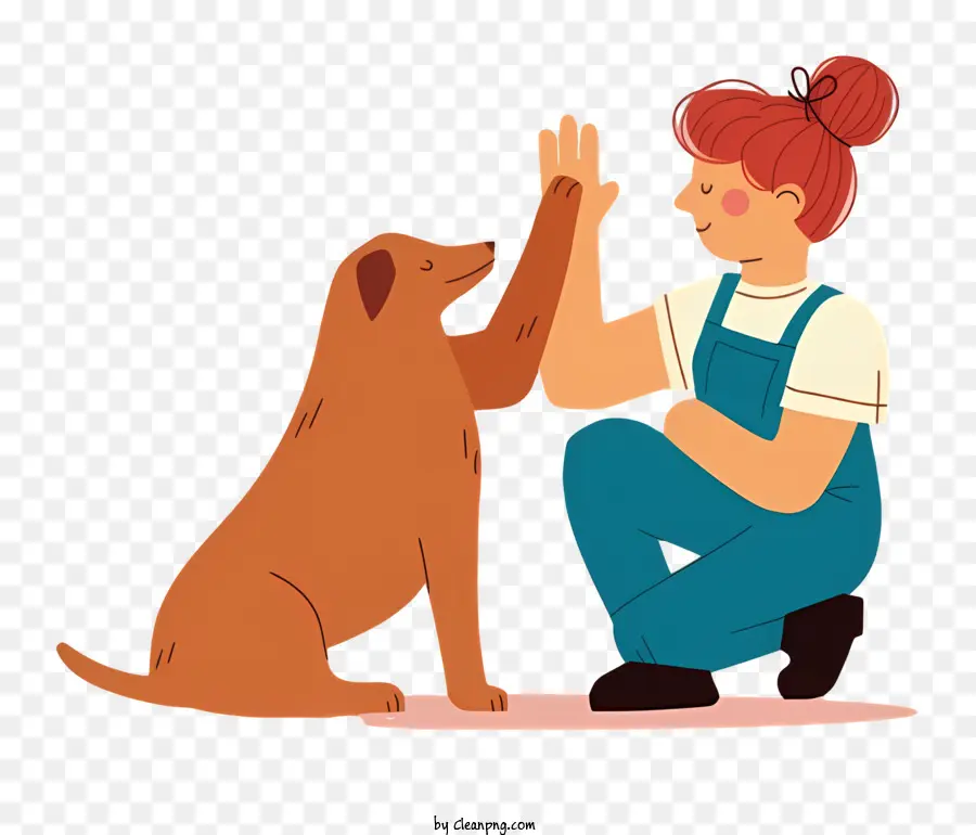 Femme Caresser Chien，Chien Et Personne PNG