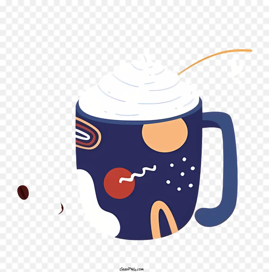 Chocolat Chaud，Tasse Décorative PNG