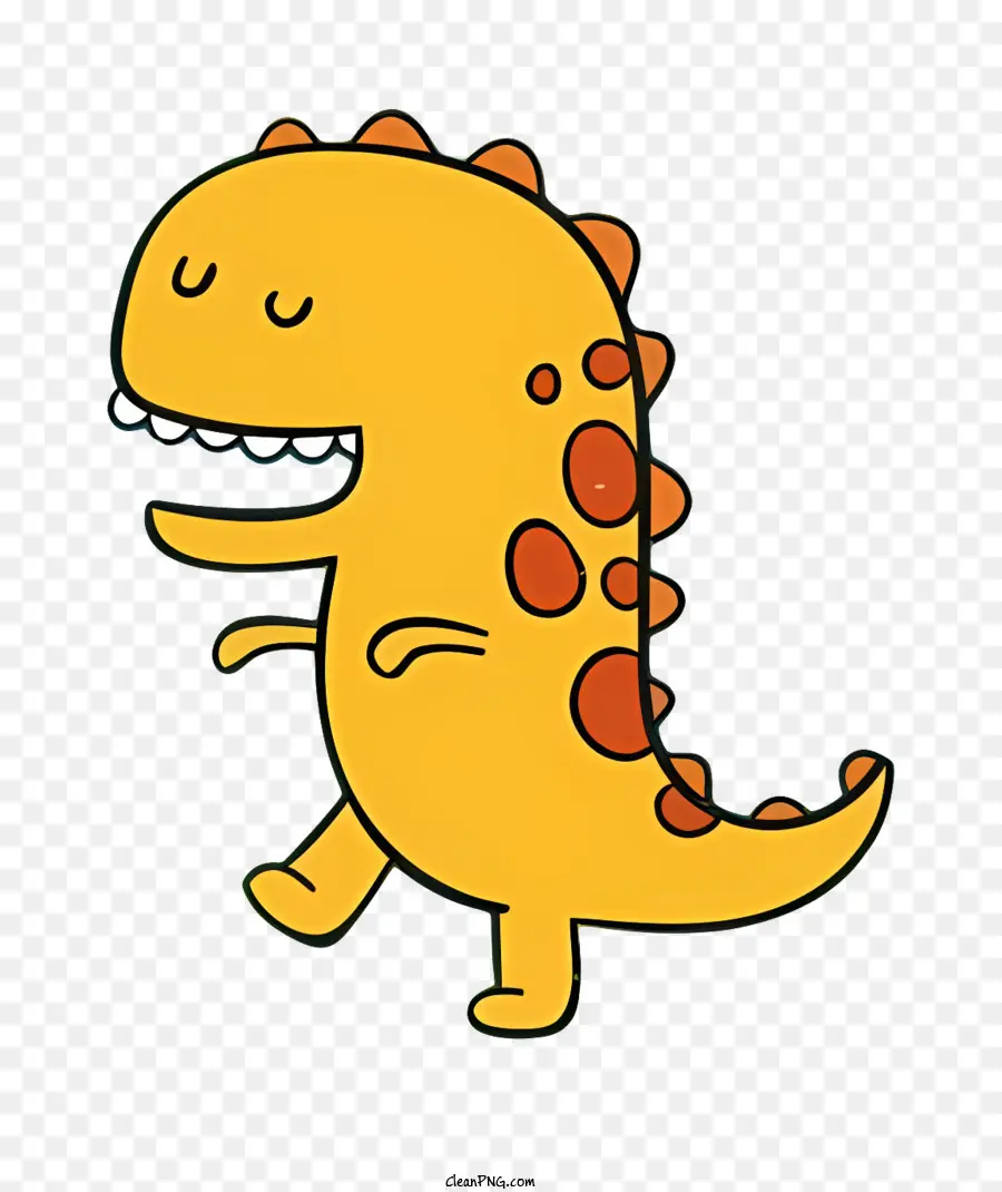 Dinosaure De Dessin Animé，Jaune PNG