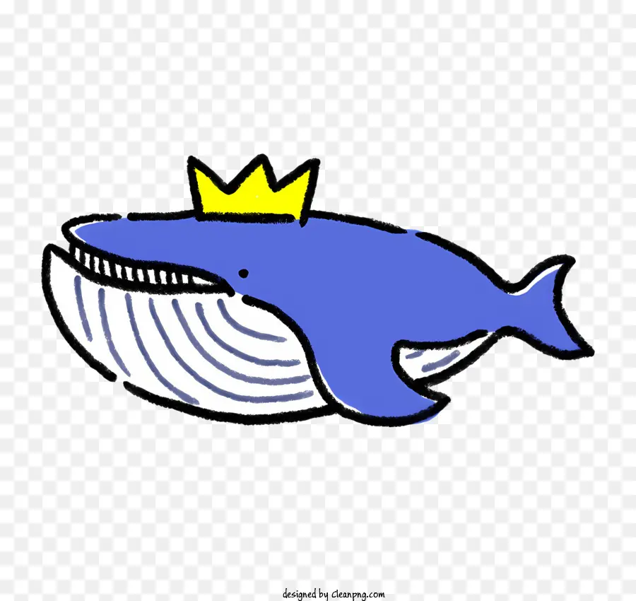 Baleine Bleue，Couronne PNG