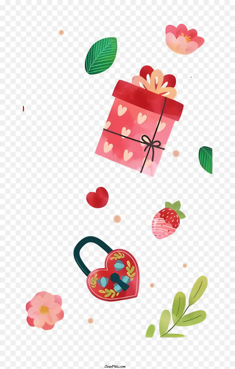 Boîte En Forme De Coeur，Coffret Cadeau PNG