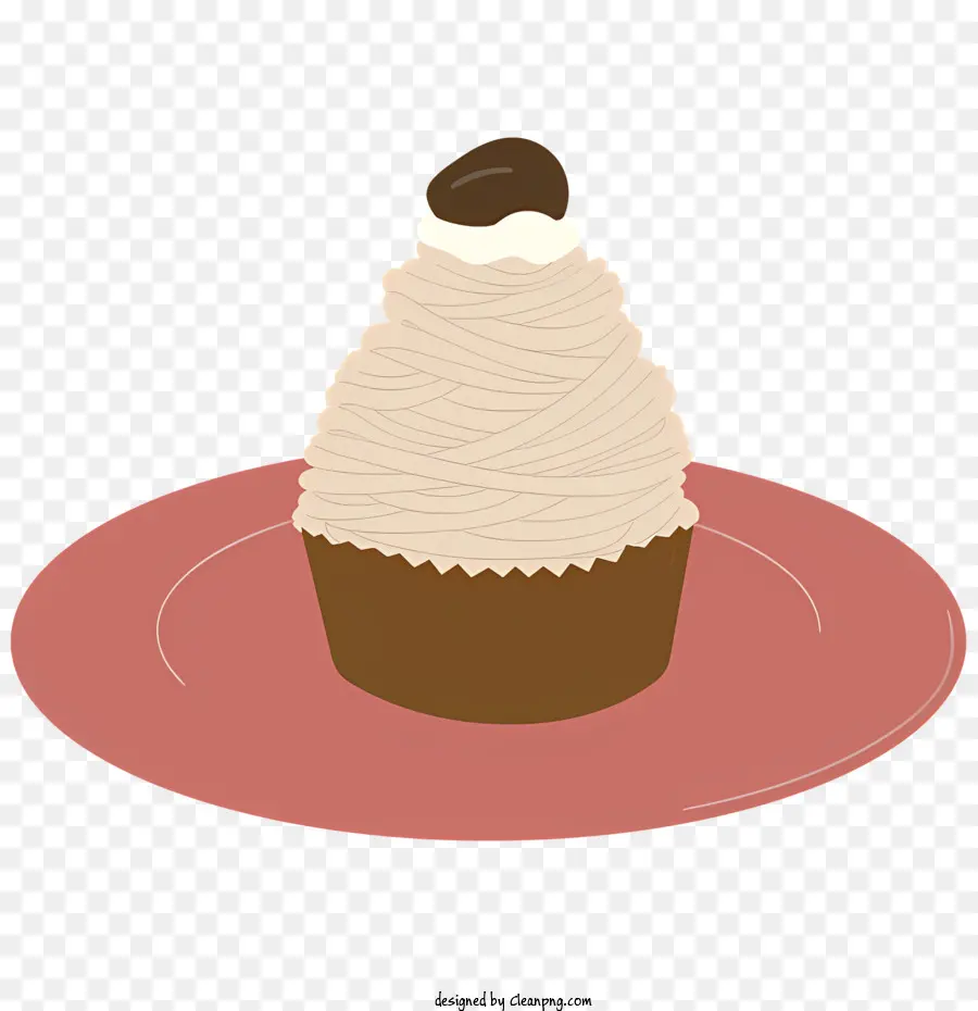 Cupcake Chocolat，Glaçage à La Crème PNG