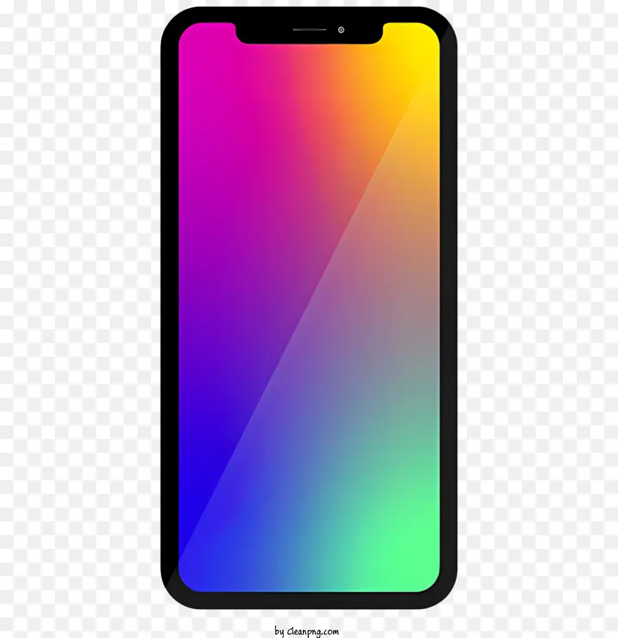 Couleurs Vibrantes Du Smartphone，Écran De Gradient Coloré PNG