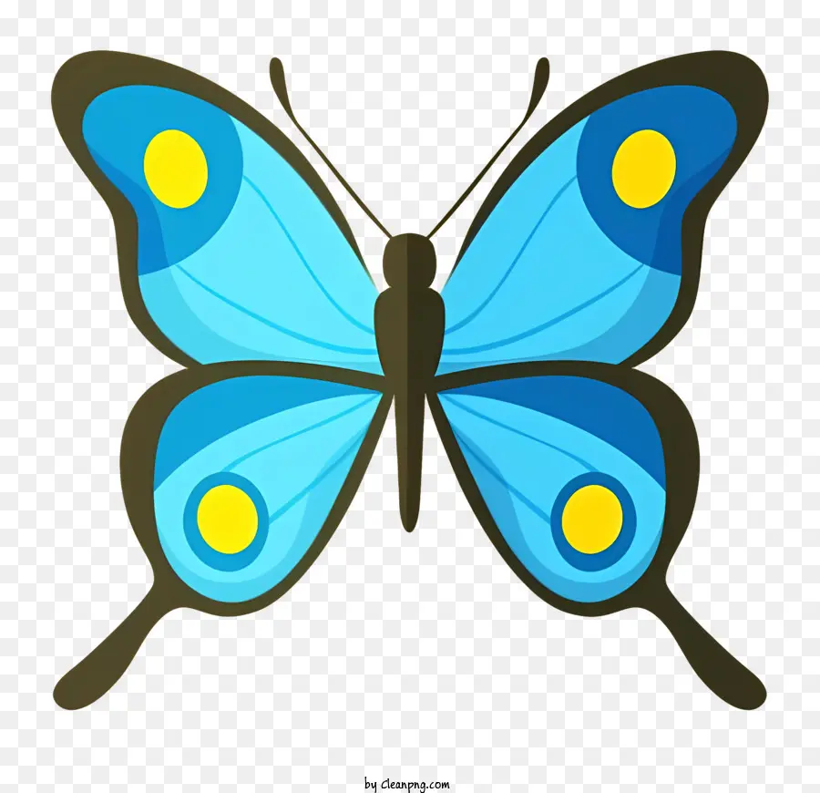 Papillon Bleu，Papillon PNG