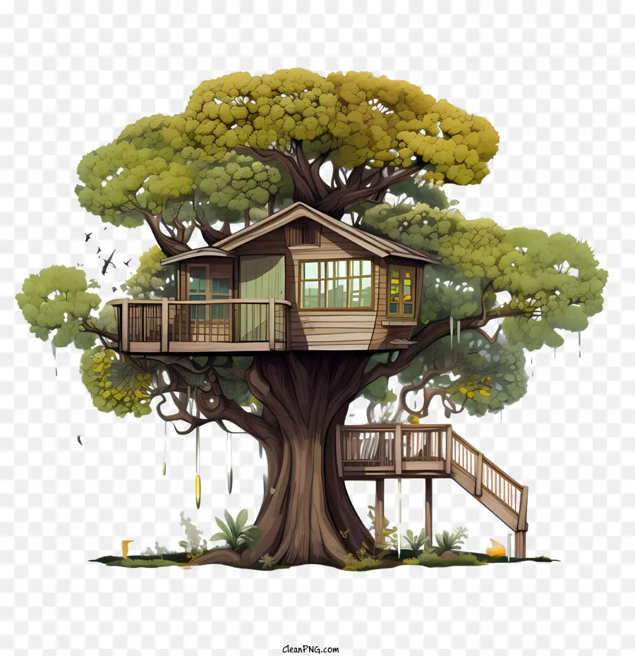 La Maison De L'arbre，Maison Dans Un Arbre PNG