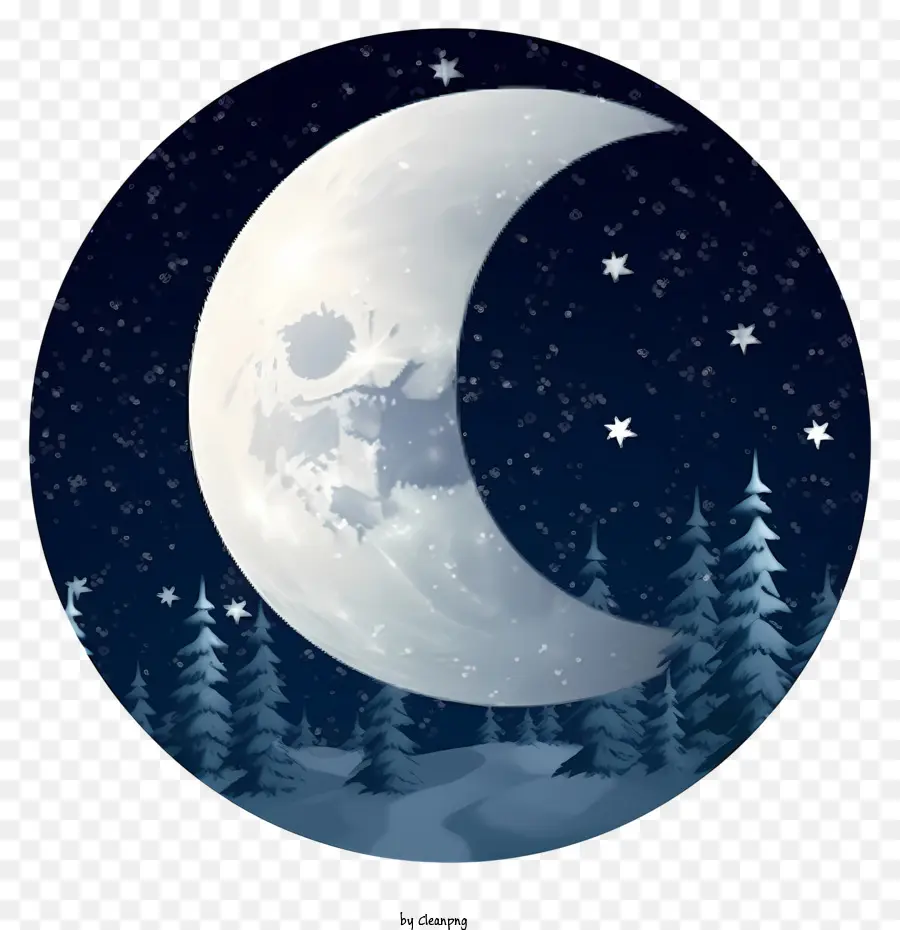 Pleine Lune，Ciel De Nuit PNG