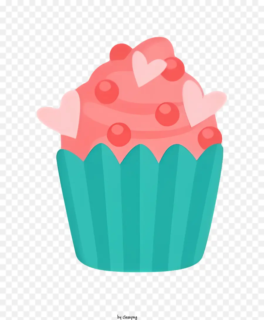 Rose Cupcake，Glaçage Rose PNG