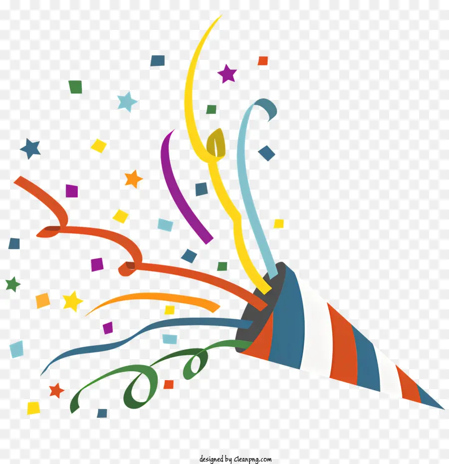 Chapeau De Fête D'anniversaire，Confettis Colorés PNG